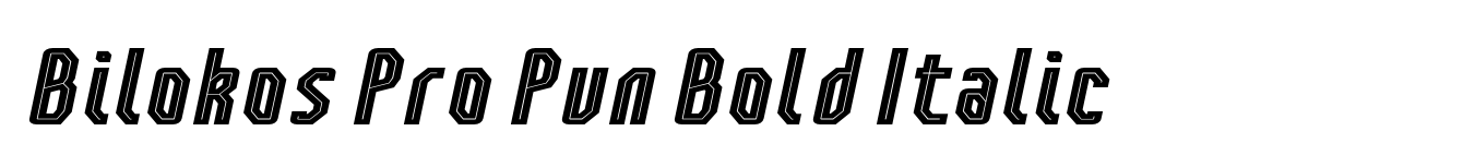 Bilokos Pro Pun Bold Italic image